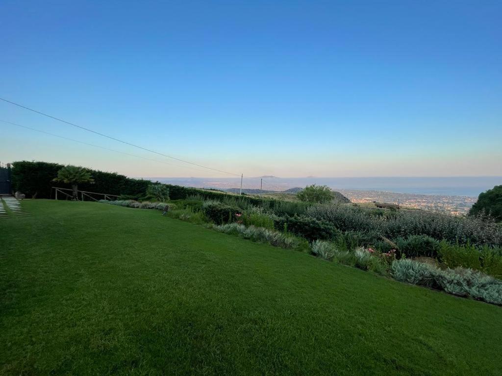 Villa Siciliana Con Piscina E Vista Panoramica Sul Mare Borgetto Exterior foto